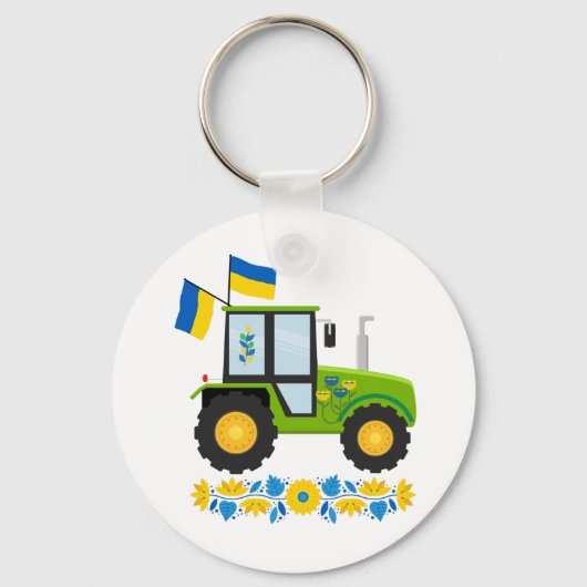 Porte-clés Whimsical Ukraine Tractor (Recto)