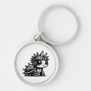 Porte-clés Whimsigoth Cyborg Turtle Art Vintage Design Classi