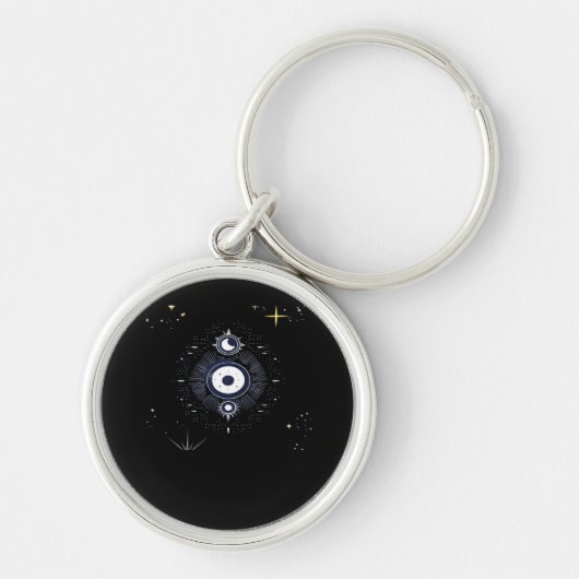 Porte-clés Whimsigoth Night Sky Sun Moon Witchy Classic Vinta (Devant)