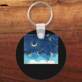 Porte-clés Whimsigoth Nuages Sun Moon Witchy Classic (Recto)