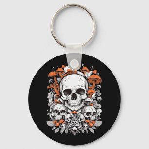 Porte-clés Whimsigoth Skuls & Champignons Ae botanique Vintag