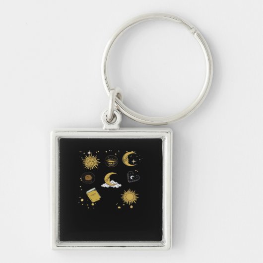 Porte-clés Whimsigoth Sun Moon Witchy Classic (Devant)