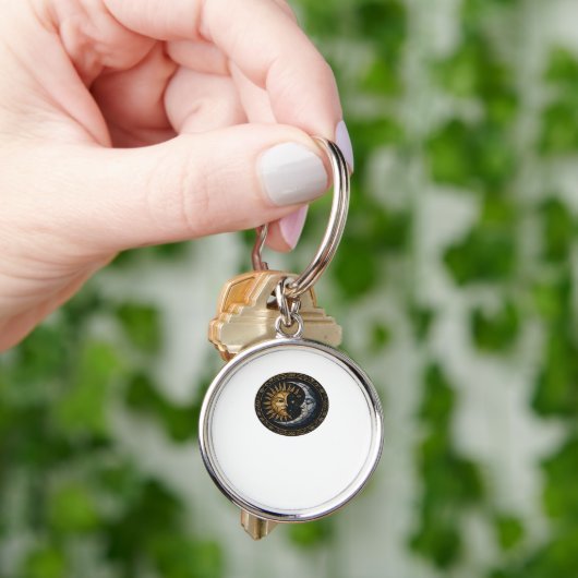 Porte-clés Whimsigoth Tiré Lune De Verre Et Soleil Classique (main)