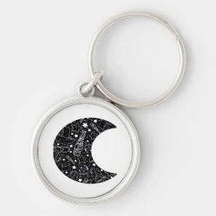 Porte-clés Whimsigoth Witch Moon Wicca Kawaii Goth Tattoo Ast