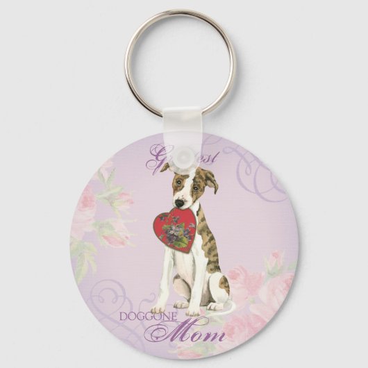 Porte-clés Whippet Heart Maman (Recto)