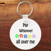 Porte-clés Whippet Walks Design (Recto)