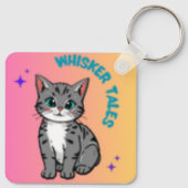 Porte-clés Whisker Tales Cute Grey Cat Porte - clé (Dos)