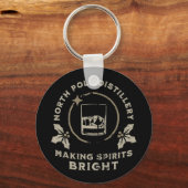 Porte-clés Whiskey Bourbon Making Spirits Bright Funny Christ (Recto)