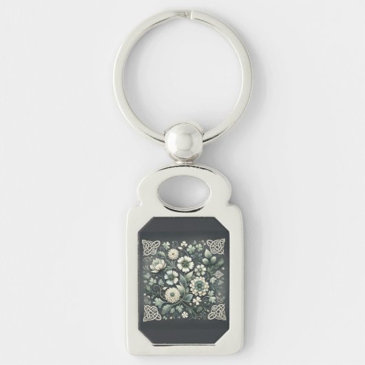 Porte-clés Whispered Clover Knotwork Garden (Devant)