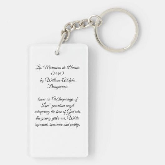 Porte-clés Whisperings of Love de Bouguereau (Dos)