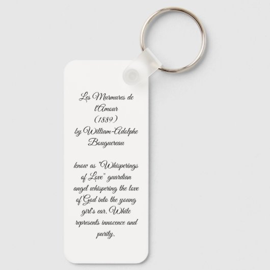 Porte-clés Whisperings of Love de Bouguereau (Verso)