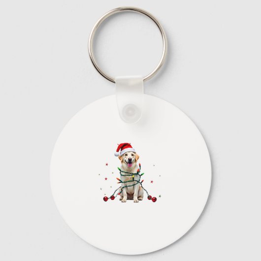 Porte-clés White Boxer Dog Ugly Christmas Sweater Funny Xmas  (Recto)