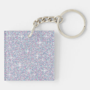 Porte-clés White iridescent brillant