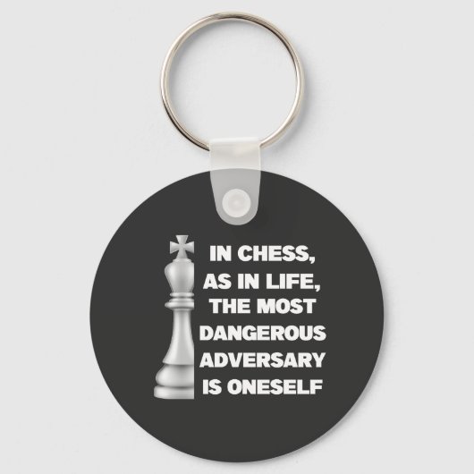 Porte-clés White King Chess Pièce Sagdom Power Stratégie (Recto)