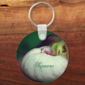 Porte-clés White Lady Slipper Flower Personalized (Recto)