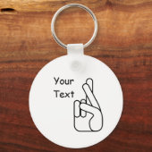Porte-clés White Lies Crossed Fingers Keychain (Recto)