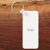 Porte-clés White Personalized – Your Logo & Text Here (Recto)