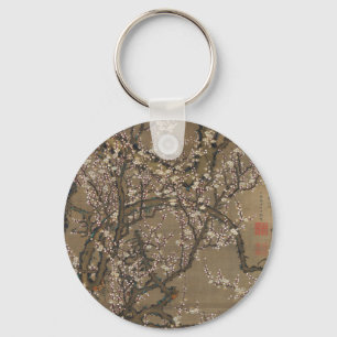Porte-clés White Plum Blossoms and Moon by Ito Jakuchu