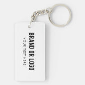 Porte-clés White Professionnel Entreprise Logo Blanc (Dos)