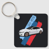 Porte-clés White Track Beast Performance Racing Stripes (Recto)