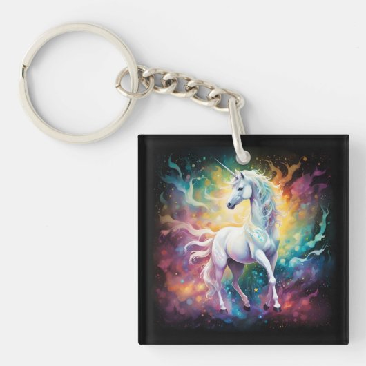 Porte-clés White Wonder : La licorne blanche spectrale (Devant)