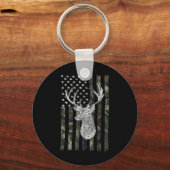 Porte-clés Whitetail Buck Deer Hunting American Camouflage US (Recto)