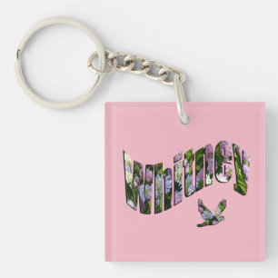 Porte-clés Whitney, Floral Ladies Nom Logo,