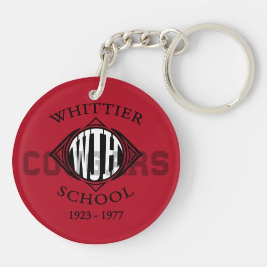 Porte-clés Whittier Junior High School NOUVELLES conceptions (Dos)