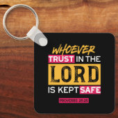 Porte-clés Whoever Trusts in the Lord Is Kept Safe Quote (Recto)