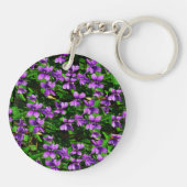 Porte-clés WI State Flower Bois Violet Mosaïque Monogramme (Dos)