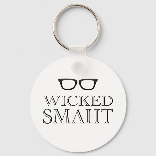 Porte-clés Wicked Smaht(Smart) Boston Speak Humour (Recto)