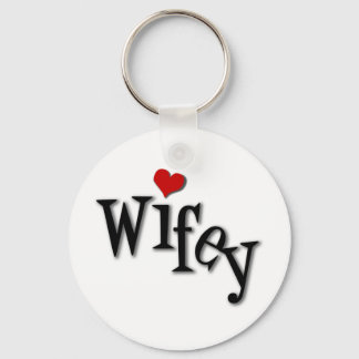 Porte-clés Wifey Avec Funky Red Heart