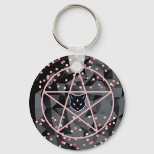 Porte-clés WiizyWitch Magic Witch Cosmic Chat Pentacle Magick