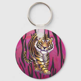 Porte-clés Wild Me Tiger Black and Pink