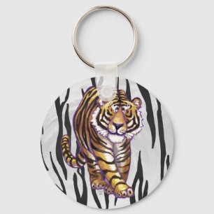Porte-clés Wild Me Tiger Black and White Print