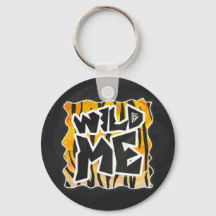 Porte-clés Wild Me Tiger orange et noir