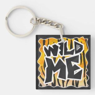 Porte-clés Wild Me Tiger orange et noir
