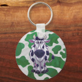 Porte-clés Wild Me Vache Vert et blanc Imprimer (Recto)