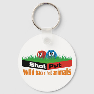 Porte-clés wild track and field animals