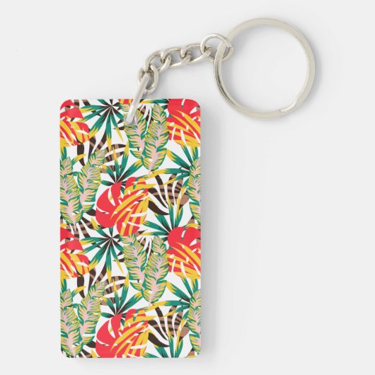 Porte-clés Wild Tropical Palm Leaves (Dos)