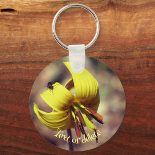 Porte-clés Wild Trout Lily And Friend Flower Personalized