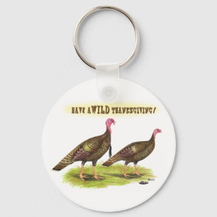 Porte-clés Wild turkey Thanksgiving