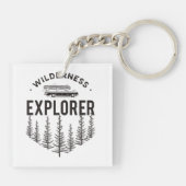 Porte-clés Wilderness Explorer Station Wagon Canoe Trees (Dos)
