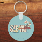 Porte-clés Wile E. Coyote Rocketing Past ROAD RUNNER™ (Recto)