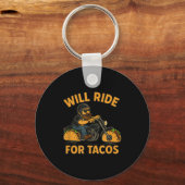 Porte-clés Will Ride For Tacos Funny Cycling Taco Lovers Gift (Recto)