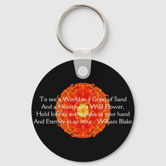 Porte-clés William Blake "World in a Grain in a Sand" (Recto)