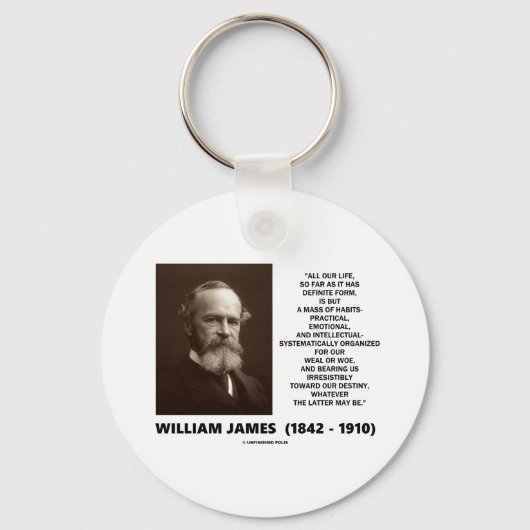 Porte-clés William James Mass Of Habits Destiny Quote (Recto)