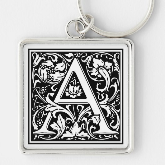 Porte-clés William Morris Alphabet "A" (Devant)