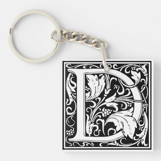 Porte-clés William Morris Alphabet "D" (Devant)