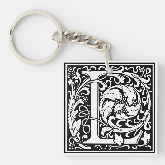 Porte-clés William Morris Alphabet "L" (Devant)